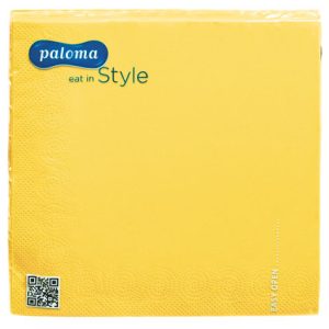 Paloma napkin 1ply 30cm x 30cm yellow